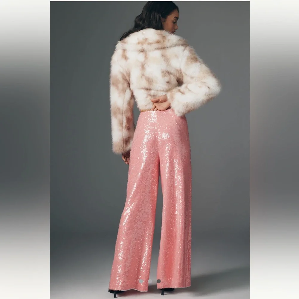 Farm Rio x Anthropologie Sequin Wide Leg Pants - Size S - BNWT - Picture 14 of 14